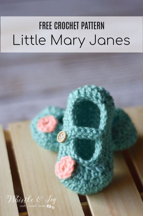 Crocheted Shoes, Crochet Mary Janes, Knitting Creations, Shoe Slippers, Baby Booties Free Pattern, Baby Bootie, Crochet Baby Booties Pattern, Crochet Wearables, Crochet Baby Sandals