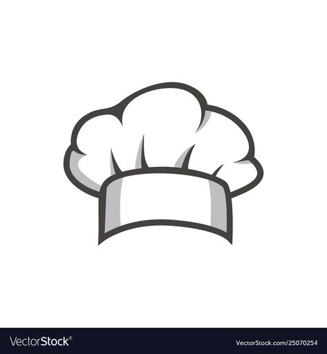 Chef Logo Design Graphics, Chef Cap Logo, Chef Hat Illustration, Chef Hat Drawing, Chef Hat Logo, Chef Illustration, Hat Illustration, Cooking Logo, Chef Logo