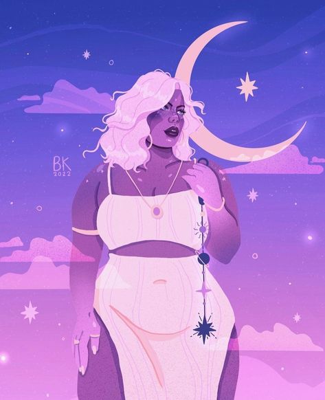 Thick Witch Art, Plus Size Goddess Art, Plus Size Woman Drawing, Fat Positive Art, Virgo Art, Body Positivity Art, Fat Art, Positive Art, Witch Spell