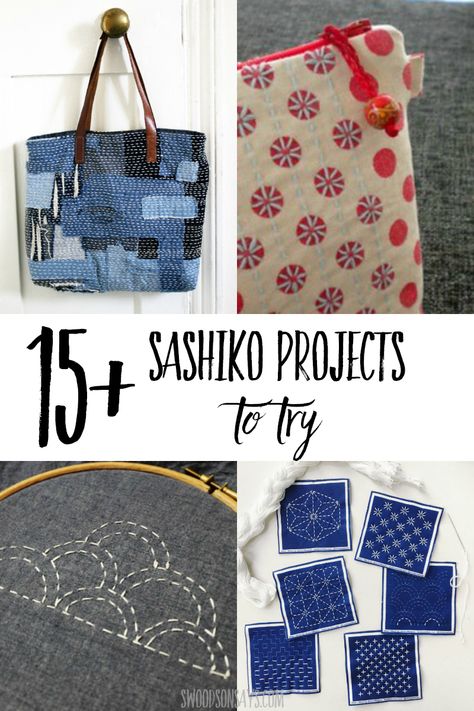 See how to do sashiko embroidery with one of these sashiko tutorials! This is a fun modern visible mending technique as well as a soothing hand embroidery method. Sashiko Placemats, Sashiko Embroidery Patterns, Japanese Stitching, Sashiko Designs, Sashiko Projects, Sashiko Tutorial, Sashiko Boro, Modern Embroidery Kit, Sashiko Pattern