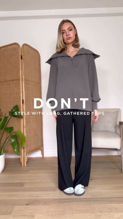 DOS & DON’TS | BLACK WIDE LEG TROUSERS (links on my LTK & community page 🤍) Wide Pants Sweater Outfit, Edgy Wide Leg Pants Outfit, Wide Leg Fleece Pants Outfit, How To Style Grey Wide Leg Pants, Wide Leg Trousers Shoes Winter, Black Ankle Trousers Outfit, Wide Leg Trousers Winter Outfit, Palazzo Work Outfit, How To Style Black Wide Leg Trousers