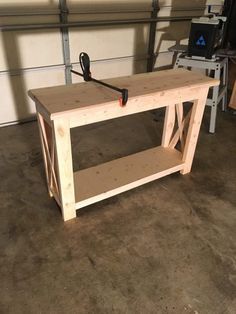 DIY Farmhouse X-Console Table - Restoring Handmade Farmhouse Console Table Diy, Diy Entry Table, Diy Entryway Table, Farmhouse Sofa Table, Diy Console, Diy Console Table, Farmhouse Console Table, Console Table Decorating, Entrance Table