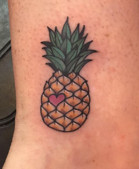 Upside Down Pineapple Tattoo, Pineapple Tattoo Meaning, Pineapple Tattoos, Pinapple Tattoos, Small Skull Tattoo, Pineapple Face, Upside Down Pineapple, Pineapple Tattoo, Mother Daughter Tattoos