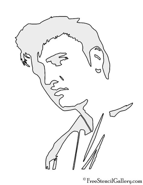 Elvis Presley Stencil | Free Stencil Gallery Elvis Pumpkin, Elvis Silhouette, Scary Pumpkin Carving Patterns, Pumpkin Carving Stencil, Banksy Stencil, Pumkin Carving, Face Stencils, Doodle Characters, Harley Quinn Artwork