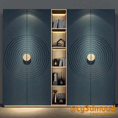 Bed And Wardrobe Designs, Blue Wardrobe Design, Wardrobe Design Modern Luxury, Luxury Wardrobe Door Designs, Dressing Cupboard, Laminate Wardrobe Design, Colored Wardrobe, Bedroom Cupboard Designs Modern, Modern Wardrobe Design