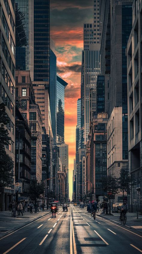 Explore the vibrant essence of city life at twilight with our urban photography prints. Towering skyscrapers reflect hues of orange and indigo, while distorted perspectives create an otherworldly vibe. Experience candid moments of pedestrians, cyclists, and street vendors amid architectural marvels. This collection captures light, shadow, and nostalgic film tones, merging realism with artistic flair. Perfect for urban art lovers! Art Igcse, Dog Portrait Photography, City Street View, City Streets Photography, Street Vendors, Cityscape Photography, Light Shadow, New York Life, Urban City