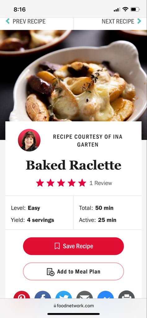 Raclette Potatoes, Raclette Recipes, Raclette Cheese, Chorizo And Potato, Yummy Bites, Ina Garten Recipes, Sausage Potatoes, Gratin Dish, Barefoot Contessa