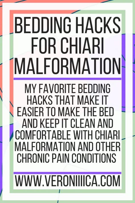 My favorite bedding hacks that make it easier to make the bed and keep it clean and comfortable with Chiari Malformation and other chronic pain conditions Chiari Malformation Type 1, Chiari Malformation Surgery, Bedding Hacks, Make The Bed, Spinal Fluid, Chiari Malformation, Auto Immune, Inflammation Causes, Keep It Clean