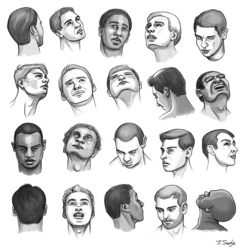 Jeff Searle: Drawing the head from different angles Different Face Angles Drawing, Drawing The Human Head, Face Angles, Profile Drawing, Drawing Tutorial Face, Face Drawing Reference, Human Figure Drawing, Drawing Heads, Human Drawing