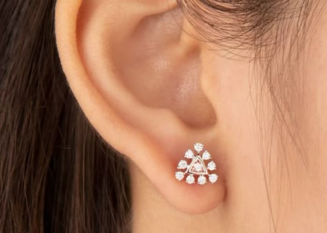 Ad Tops Earrings, Diamond Tops Earrings, Small Earrings Diamonds, Diamond Bali, Small Earrings Gold, Real Diamond Earrings, Real Diamond Necklace, Diamond Tops, Diamond Accessories