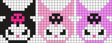 Kuromi Kandi, Seed Bead Bracelets Diy, Minecraft Wall, Easy Perler Bead Patterns, Pixel Beads, Kandi Ideas, Easy Perler Beads Ideas, Easy Pixel Art, Pattern Maker