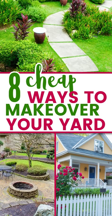 Garden Ideas Budget, Yard Hacks, Garden Ideas Budget Backyard, Cheap Backyard, Easy Backyard, Easy Landscaping, Diy Backyard Landscaping, Back Yard Ideas, Backyard Diy