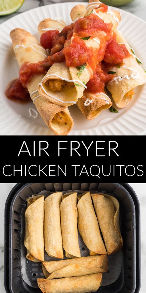 Chicken Corn Tortillas, Homemade Chicken Taquitos, Air Fryer Chicken Taquitos, Air Fryer Mexican, Air Fry Chicken, Convection Oven Recipes, Farewell Ideas, Taquitos Recipe, Air Fryer Ideas