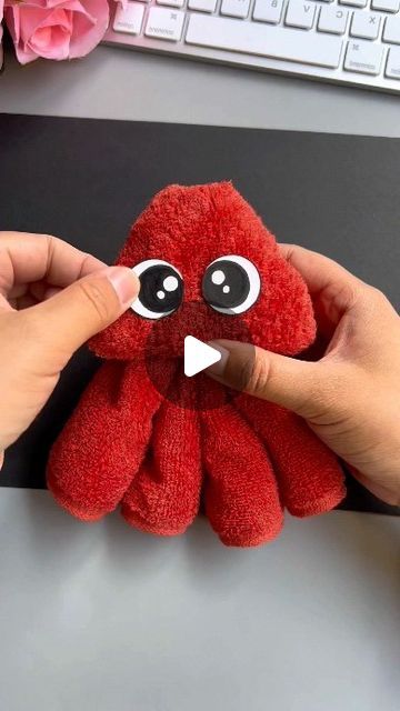 paper crafts creator on Instagram: "Title:
Adorable Towel Octopus Craft: Fun for Kids and Parents

Hashtags:
#parentchildhandicraft #handmadediy #kindergartenhandicraft #creativehandicraft #childhandicraft #towelcraft #funwithkids #easycrafts #ecofriendlycraft #craftingwithkids" How To Make Octopus Crafts, Towel Animals How To Fold, Towel Animals How To Fold Easy, Flannel Animals, Surfer Baby Shower, Octopus Craft, Washcloth Animals, Ecofriendly Crafts, Washcloth Crafts