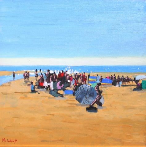 John MORRIS - On Ballybunion Beach Irish Paintings, Irish Artists, Brand Moodboard, Red Rag, Beach Paintings, Irish Landscape, Still Life Flowers, Pastel Landscape, Irish Art