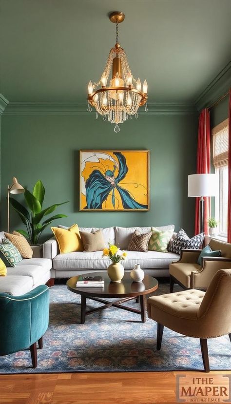 Transform your living space with these Eclectic Living Room Design Ideas! Whether you love boho charm, vintage finds, or contemporary art, these tips will help you create a colorful, stylish, and effortlessly cool room that’s uniquely yours. Eclectic Living Room Design, Eclectic Living, Eclectic Bedroom, Eclectic Living Room, Cool Room, Living Room Design Ideas, Modern Elements, Traditional Living Room, Eclectic Design