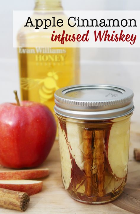 Apple Cinnamon Whiskey, Infused Alcohol Recipes, Infused Whiskey, Infused Liquors, Alcohol Infusion, Apple Whiskey, Bourbon Recipes, Cinnamon Whiskey, Homemade Alcohol