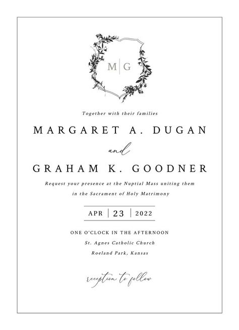 Wedding Mood, Catholic Church, Wedding Invitation, Wedding Invitations