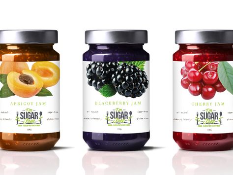 I'm Sugarfree Jam Packaging by Kaye Manansala Fruit Juice Packaging, Jam Jar Labels, Jam Packaging, Jam Label, Fruit Juice Recipes, Spices Packaging, Honey Packaging, Fruit Packaging, Jar Packaging