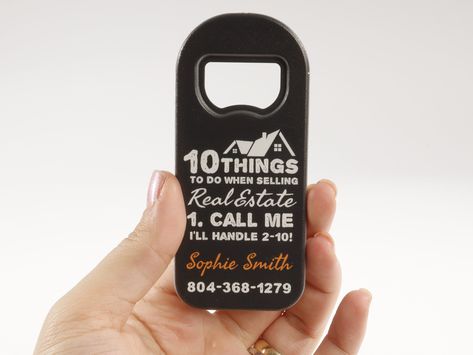 Excited to share the latest addition to my #etsy shop: Personalized Realtor Fridge Magnet with Bottle Opener - Custom Real Estate Marketing Swag https://etsy.me/3NN3qoO #yes #metal #realestateswag #realtormarketing #promogiveaways #custompromotions #businessgiveaways # Real Estate Magnet Ideas, Real Estate Magnets, Realtor Table Display, Realtor Magnet Ideas, Realtor Stickers, Realtor Marketing Gifts, Real Estate Marketing Quotes, Marketing Gifts, Real Estate Marketing Plan