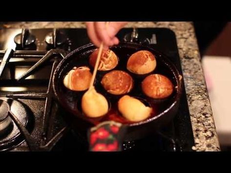 How To Use an Aebleskiver Pan the correct way - YouTube Danish Ebleskiver, Aebleskiver Recipe, Ebelskiver Recipe, Danish Pancakes, Pork Cheeks, Baking Basics, Scandinavian Food, Second Breakfast, Danish Food