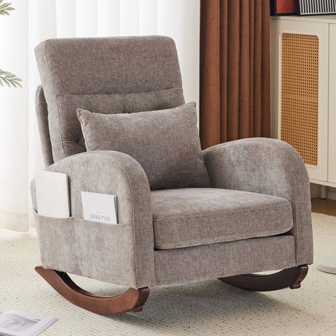 Upholstered Rocking Chair - Bed Bath & Beyond - 40810227 Nursery Glider Chair, Office Craft Room Combo, Upholstered Rocking Chair, Chair Nursery, Upholstered Rocking Chairs, Glider Rocking Chair, Rocking Chair Nursery, Nursing Chair, Nursery Glider