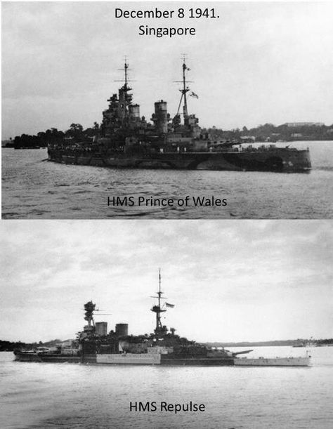 Hms Repulse, Floating Fortress, Pearl Harbour Attack, Hms Prince Of Wales, Hms Hood, Royal Navy Ships, Naval Force, Naval History, Military Pictures