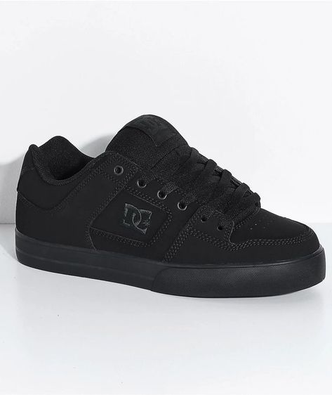 Best Skate Shoes, Skate Shoes Aesthetic, Black Dc Shoes, Dc Shoes Pure, Dc Pure, Black Skate Shoes, Dc Skate Shoes, Black School Shoes, Black Pirate