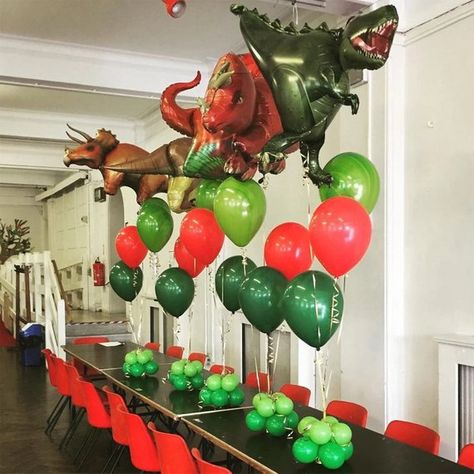 Jurassic Park Birthday Party, Jurassic Park Party, Dinosaur Birthday Theme, Jurassic Park Birthday, Birthday Party At Park, Giant Dinosaur, Dinosaur Party Decorations, Dinosaur Birthday Party Decorations, Dinosaur Balloons