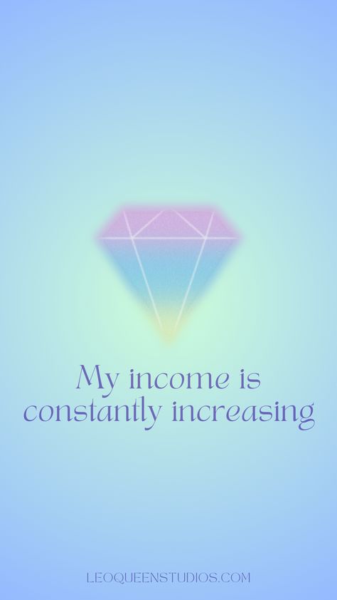 Aesthetic affirmation lockscreen. "My income is constantly increasing" positive affirmations to attract money. Increase Income Aesthetic, Money Affirmations Wallpaper, Everything Works Out For Me, Affirmation Lockscreen, Manifest Quotes, Affirmation Wallpapers, Sweet Reminders, Pinterest Predicts, Money Manifest