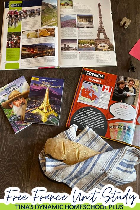 Paris Unit Study, Italy Unit Study For Kids, France Unit Study, Homeschool Unit Studies, Easy French Bread, Homeschool Units, Art Language, France Craft, Madeline Book