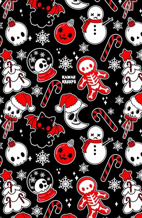 Scary Christmas, Spooky Christmas, Halloween Wallpaper Backgrounds, Image Halloween, Creepy Christmas, Xmas Wallpaper, Goth Wallpaper, Dark Christmas, Witchy Wallpaper