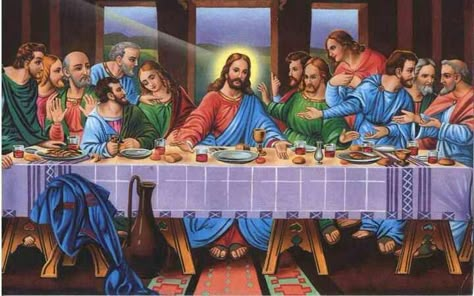 Alh Last Supper Painting, The Last Supper Painting, Jesus Last Supper, Christ Tattoo, Jesus Christ Artwork, Pictures Of Jesus, Jesus And Mary Pictures, Jesus Photo, Christ The King