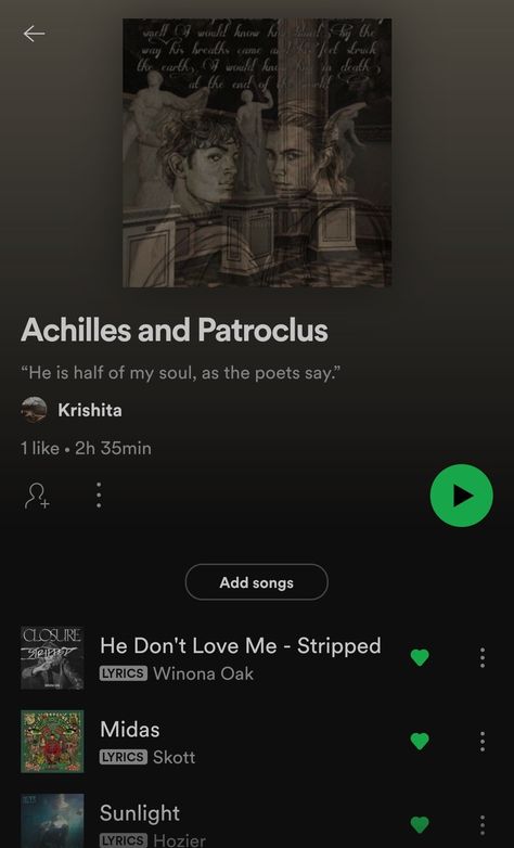 Playlist Based On Books, Greek Mythology Playlist, Song Of Achilles Playlist, Song Of Achilles Aesthetic, Book Playlists, Reading Playlist, Dark Academia Playlist, Happy Songs Playlist, Music Suggestions