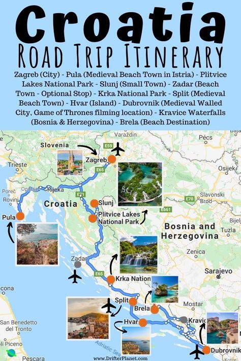 Croatia Road Trip, Astuces Camping-car, Croatia Itinerary, Croatia Vacation, Travel Croatia, Croatia Travel Guide, Itinerary Ideas, Balkans Travel, Visit Croatia