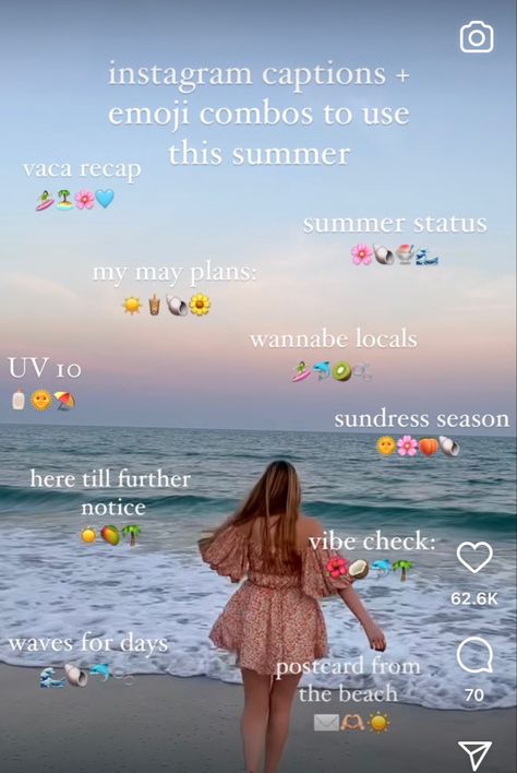 Cute Instagram Captions Summer, Summer Post Instagram Ideas, Fun Stories Instagram, When To Post On Instagram 2023, Insta Story Emoji Ideas, Pool Day Emoji Combos, Instagram Beach Post Captions, Summer Emoji Combinations Aesthetic, Summer Bio Ideas