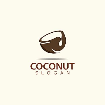 Coconut Logo Design Branding, Coconut Still Life, Coconut Icon, Coconut Logo, Oil Branding, Coconut Vector, Free Business Logo, Plant Png, Chocolate Logo