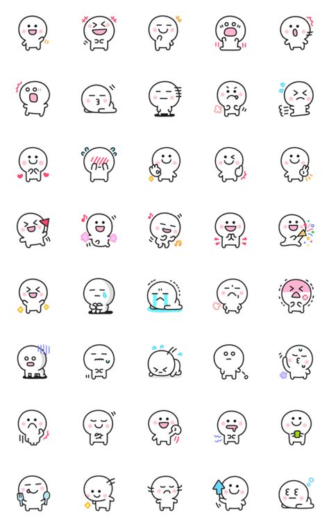 Cute Emoji Drawings Easy, Small Cute Doodles, Cute Small Drawings Doodles, Goodnote Stickers, Line Emoji, Cute Small Drawings, Emoji Drawings, Small Doodle, Cute Easy Doodles