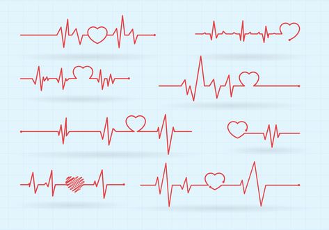 Heartbeat Heart Shape Centered Line Heart Bit Tattoo, Heart Monitor Tattoo, Tatuaje Ekg, Heart Rate Tattoo, Ekg Tattoo, Heart Bit, Heartbeat Tattoo, Heart Monitor, Heart Tattoo Designs