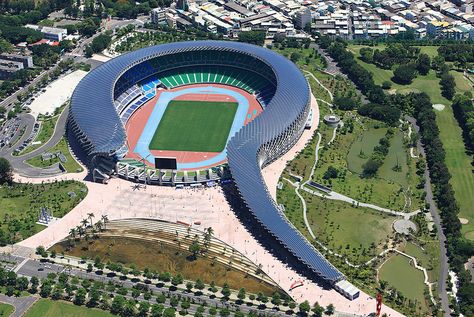 Taiwan Solar Powered Stadium / Toyo Ito Solar Architecture, World Cup Stadiums, Stadium Architecture, Toyo Ito, Stadium Design, Soccer Stadium, Sports Stadium, Expo 2020, Santiago Calatrava