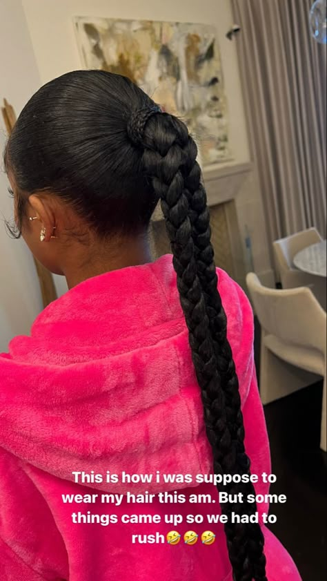 Sleek Braided Ponytail, Sleek Ponytail Hairstyles, Braids Hairstyles Pictures, Cute Box Braids Hairstyles, Protective Hairstyles Braids, Pretty Braided Hairstyles, Girls Hairstyles Braids, Slick Hairstyles, Hair Ponytail Styles