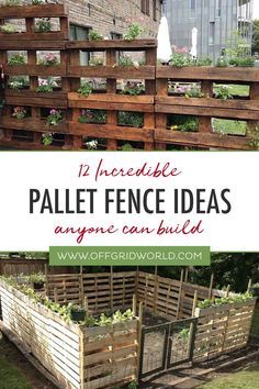 Building a pallet fence could very well be one of the fastest and most cost-effective ways to meet your fencing needs. Wood pallets are abundant just about everywhere and can often be found for free from businesses in your area. #palletfence #diy #woodpallets #upcycled #fenceideas Pallet Fence Ideas, Pallet Fences, Pallet Fence Diy, Wood Pallet Planters, Diy Wood Pallet Projects, Diy Garden Fence, Pallet Fence, Pallet Planter, Diy Fence