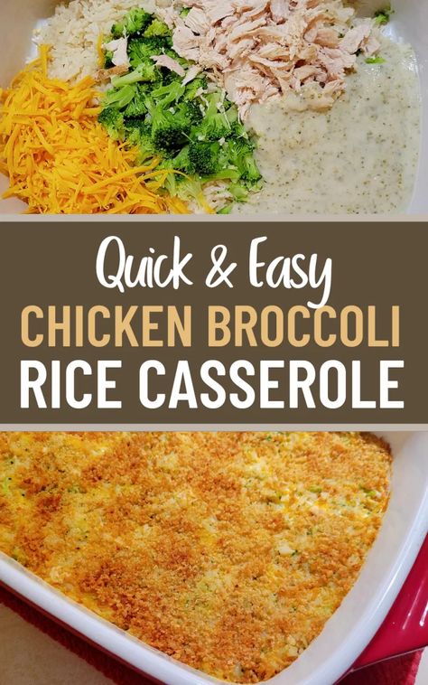 Chicken Cheese Rice Casserole, Easy Chicken Broccoli Rice, Easy Chicken Broccoli Rice Casserole, Chicken Broccoli Rice Cheese Casserole, Chicken Broccoli And Rice Casserole, Chicken Rice Casserole Recipes, Broccoli And Rice Casserole, Chicken Broccoli Cheese, Broccoli Recipes Casserole