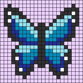 Alpha pattern #33522 | BraceletBook Unif Stitch Pattern, Unif Cross Stitch Bag Pattern, Alpha Pattern Pixel Art, Unif Stitch Bag Pattern, Cross Stitch Bag Pattern, Cross Stitch Butterfly Pattern, Unif Stitch Bag, Pixel Art Butterfly, Butterfly Pixel Art