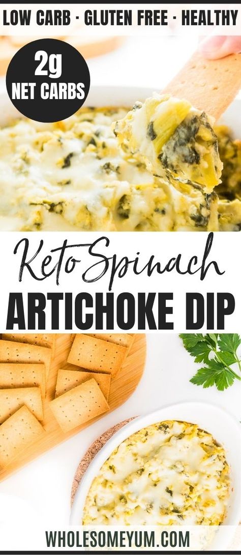 Keto Artichoke, Keto Spinach Artichoke Dip, Keto Spinach Artichoke, Easy Spinach Artichoke Dip, Artichoke Spinach Dip, Spinach Artichoke Dip Easy, Keto Spinach, Baked Appetizers, Spinach Artichoke Dip Recipe