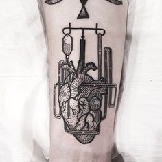 So cool.                                                       … Anatomical Heart Tattoo, Nurse Tattoo, Medical Tattoo, Heart Tattoos, Cool Tattoos For Guys, Heart Tattoo Designs, Instagram Tattoo, Line Work Tattoo, 1 Tattoo