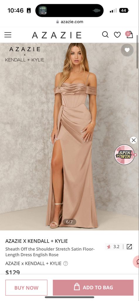 Shoulder Stretch, English Rose, English Roses, Floor Length Dresses, Stretch Satin, Kendall + Kylie, Floor Length, Dress Length, Off The Shoulder