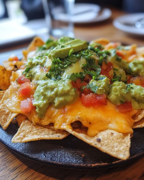 ¡Estos nachos con queso son pura felicidad! A todos en la familia les encantan. 

Ingredientes: 
- Totopos (chips de maíz)
- Queso cheddar rallado
- Jalapeños en rodajas

Para la preparación completa y una explosión de sabores, consulta el enlace en el primer comentario [👇] [👇].

¡Listo para disfrutar! Perfecto para compartir o para una noche de películas. 

#Nachos #Queso #Aperitivo #RecetaFácil #Disfruta Queso Cheddar, Nachos, Guacamole, Cheddar, Chips