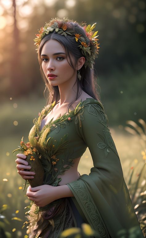 Amanda + Core + Aesthetic, Forest Dryad, Dryad Costume, Mythical Forest, Forest Dress, Character Inspiration Girl, Forest Drawing, Shoot The Moon, Supernatural Beings