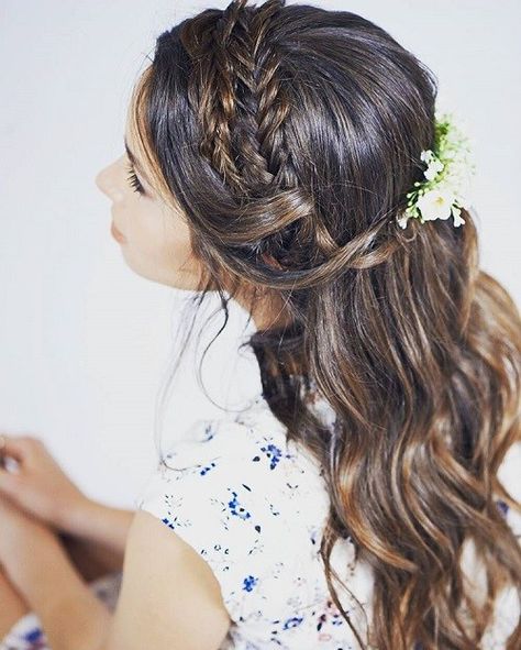 double braid half updo Half Braided Hairstyles, Braided Half Updo, Everyday Hairstyle, Down Wedding Hairstyles, Half Updo Hairstyles, Half Up Wedding Hair, Bridesmaid Updo, Half Up Half Down Wedding, Hairstyle Tutorials